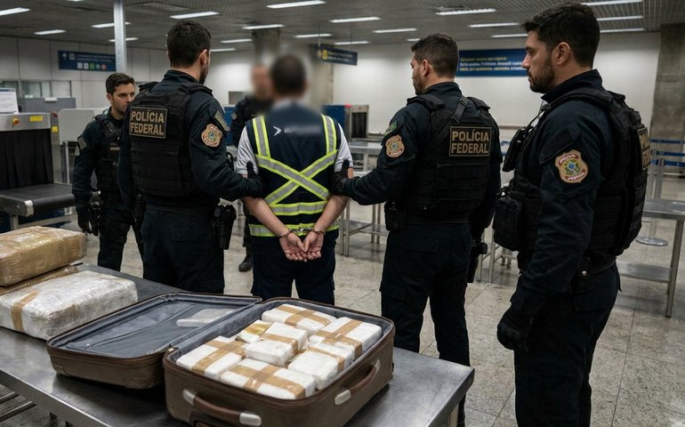 PF prende funcionário do Aeroporto de Guarulhos com 70 kg de cocaína