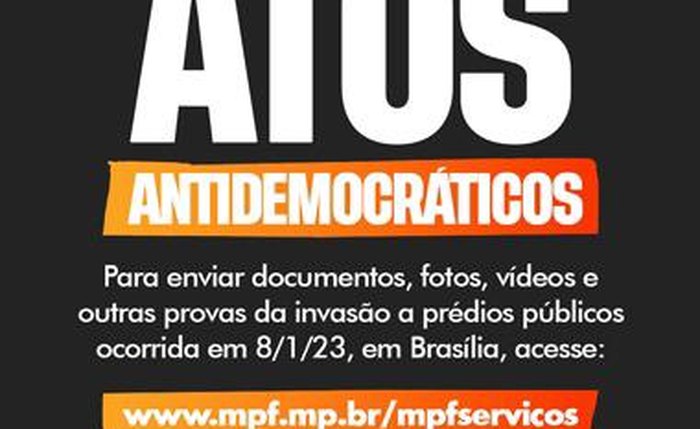 Cartaz divulga site para denúncias contra golpistas