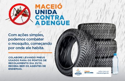 Mutirão de coleta de pneus tem Dia D de mobilização contra dengue neste sábado