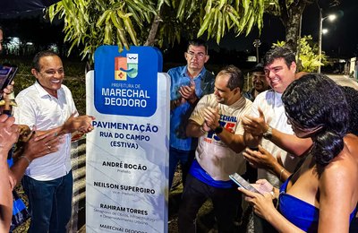 Mobilidade urbana: Prefeitura de Marechal Deodoro entrega pavimentação da Rua do Campo, na Estiva