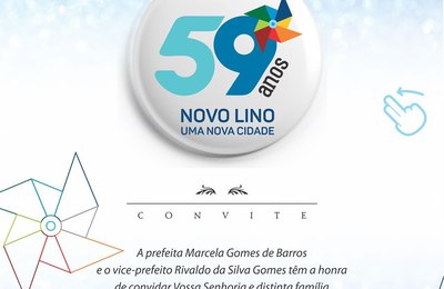 Novo Lino festeja seus 59 anos de emancipação política a partir deste sábado, dia 27