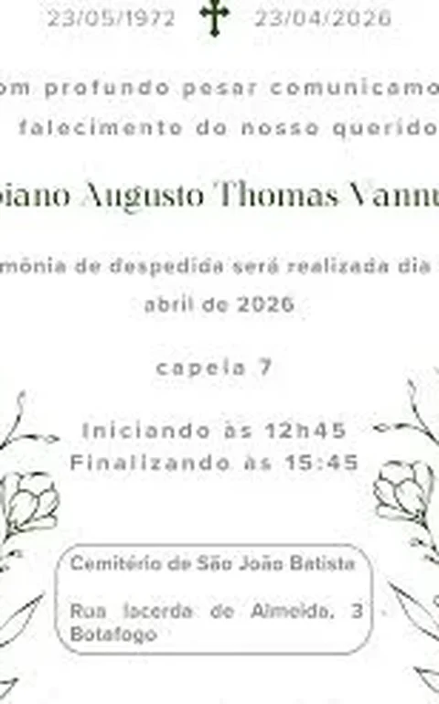 Ex-estrela mirim Fabiano Thomas Vannucci morre aos 53 anos e recebe homenagens de famosos