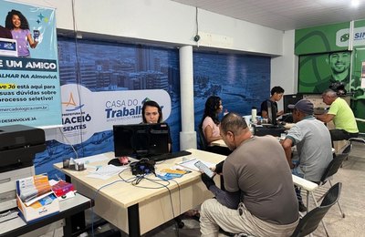 Secretaria do Trabalho disponibiliza mais de 1.120 vagas de emprego pelo Sine Maceió