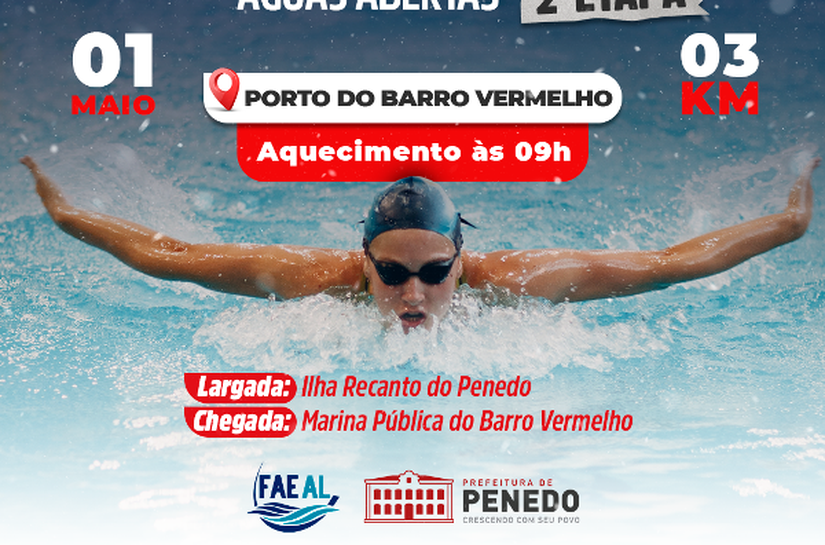 Penedo recebe atletas para provas de natação no Rio São Francisco e em piscina