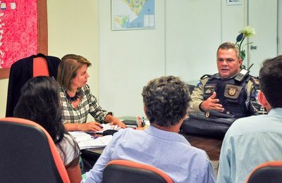 Reitora recebe Comandante da Guarda da PM para tratar sobre a segurança no Campus