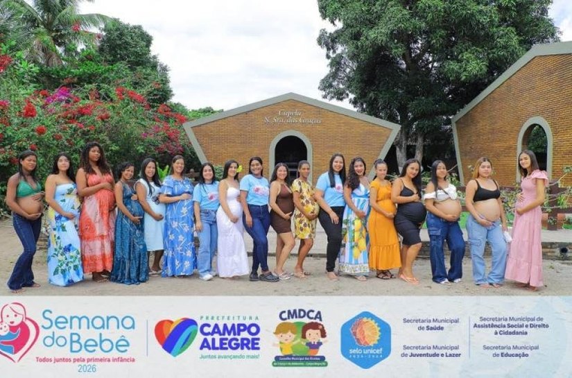 Semana do Bebê: Grupo de Gestantes de Campo Alegre participa de ensaio para Book Fotográfico
