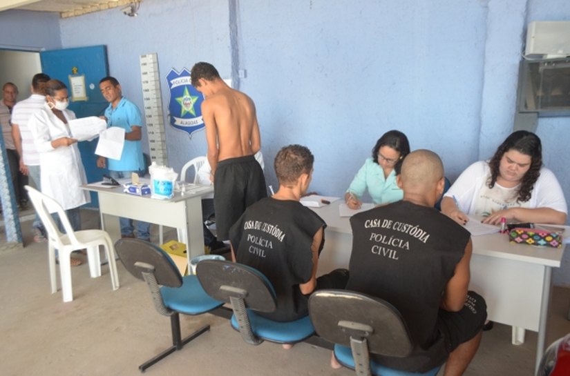 Secretaria de Ressocialização realiza ações de saúde na Casa de Custódia da PC
