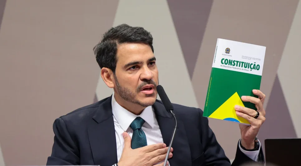 Jorge Messias durante sabatina da CCJ do Senado / Foto: Vinícius Schmidt/Metrópoles