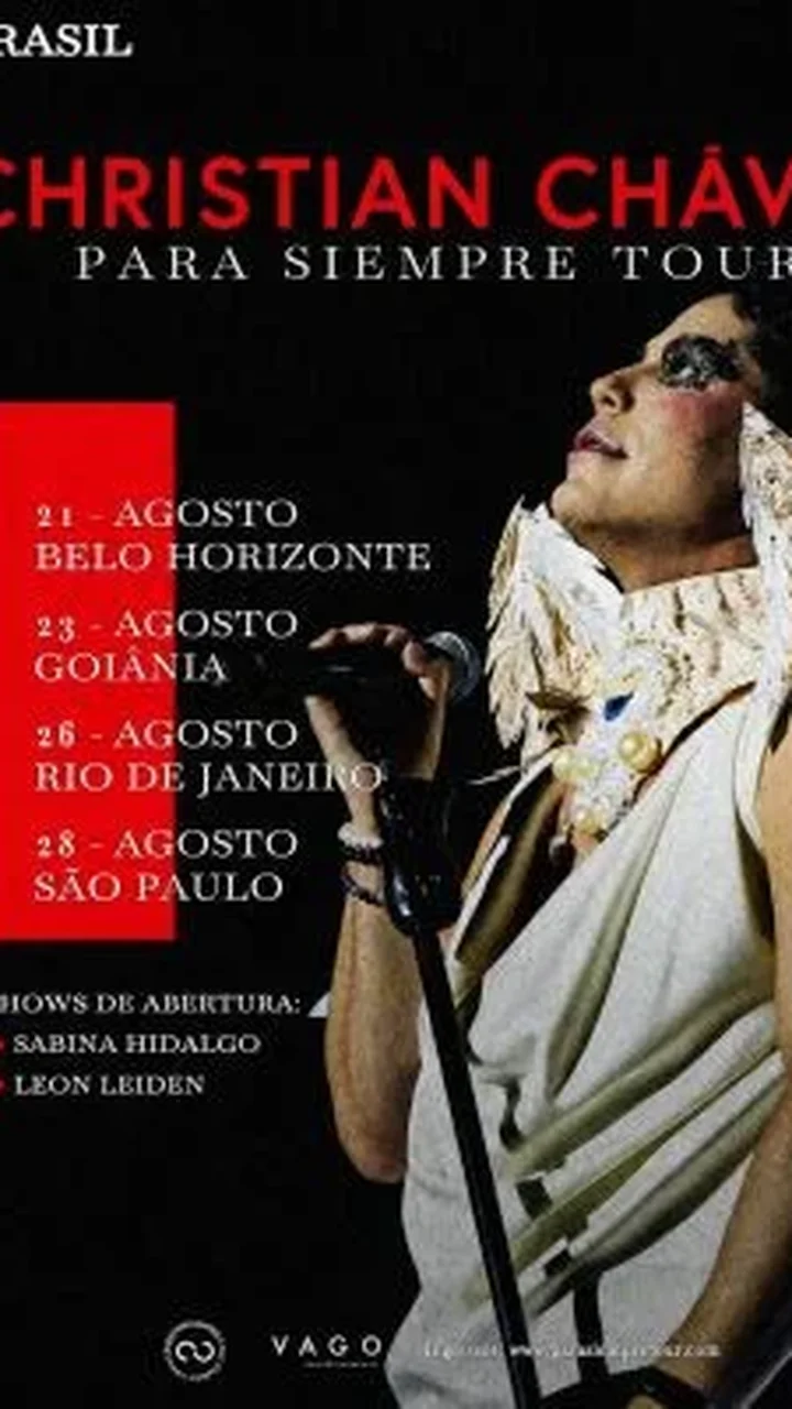 Christian Chávez retorna ao Brasil em agosto com a segunda etapa da 'Para Siempre Tour'
