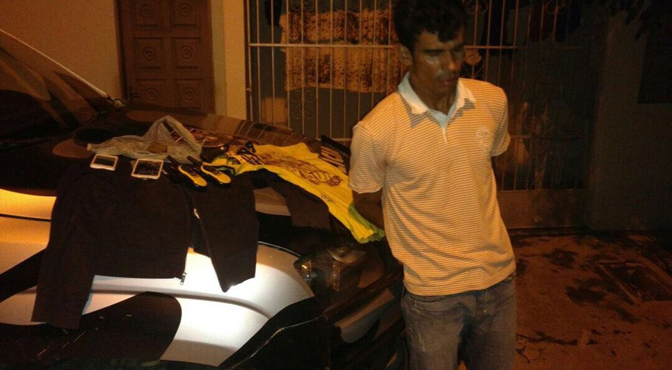 suspeito de assaltar vários locais