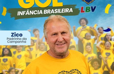 Zico entra em campo com a LBV em campanha pela infância brasileira