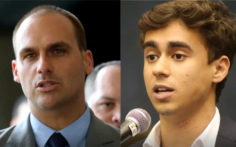 Eduardo Bolsonaro compartilha postagem que acusa Nikolas de atuar para 'se livrar do Bolsonaro'