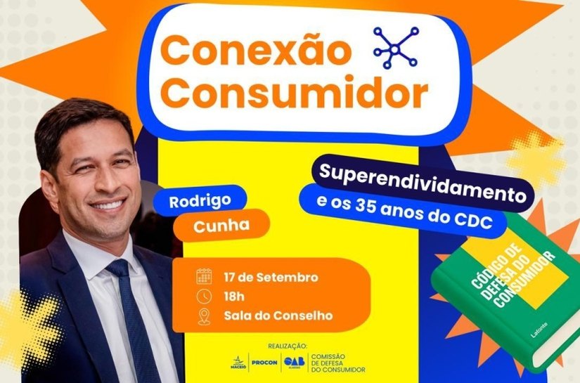 Palestra com vice-prefeito Rodrigo Cunha aborda superendividamento e 35 anos do CDC
