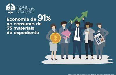 Teletrabalho no TJAL gera queda de 91% no consumo de 33 materiais de expediente