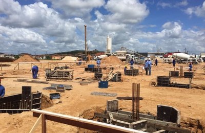 Obras do Hospital Regional do Norte avançam em Porto Calvo