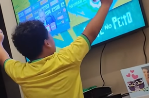 Criança chora de alegria ao ver Neymar convocado / Foto: Reprodução/Instagram