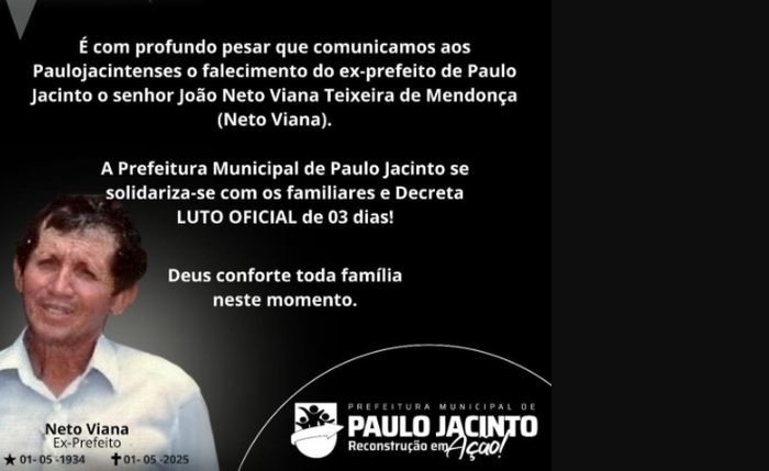 Prefeitura decretou luto de três dias Prefeitura decretou luto de três dias