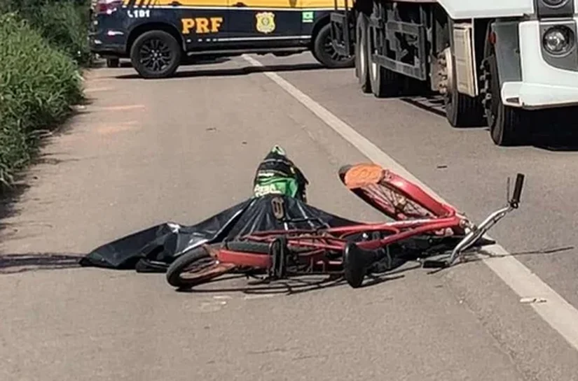 Ciclista de 77 anos morre após acidente na BR-316