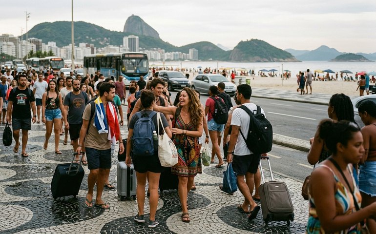 Caravanas de latinos 'invadem' Copacabana para show de Shakira: 'O câmbio está ótimo para nós'