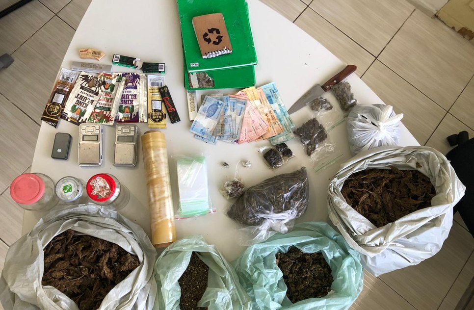 Apreensão de haxixe e maconha / Foto: SSP/SE