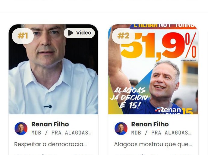 Ranking Digital: Renan Filho lidera em interações e novos seguidores nas redes sociais