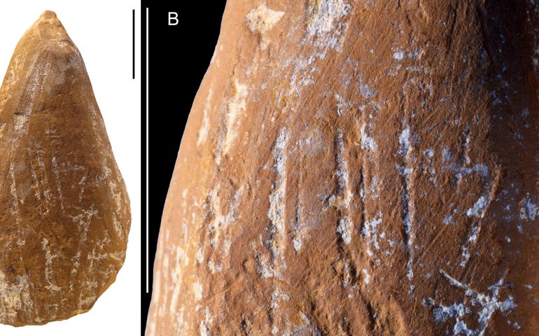 Estudo revela que Neandertais usavam ocre como 'lápis' para desenhar e marcar superfícies