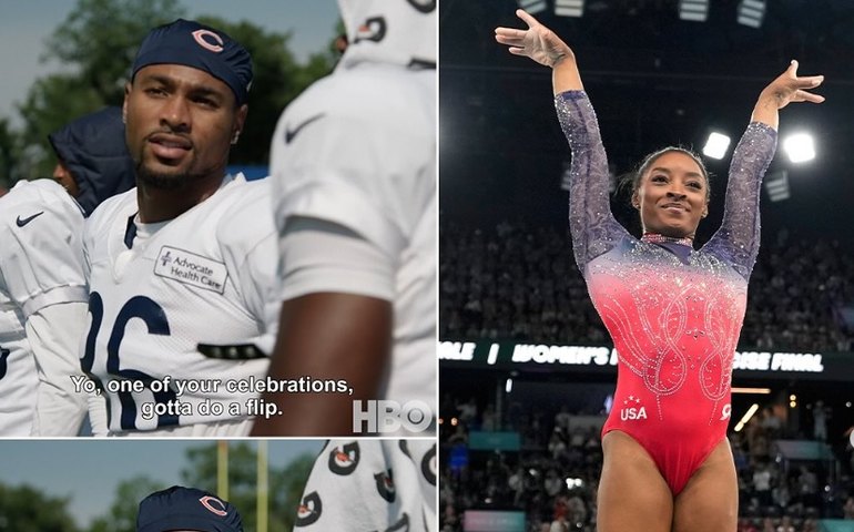 Jogador da NFL, marido de Simone Biles cogita comemorar com salto em homenagem à ginasta: 'Deve ser difícil'