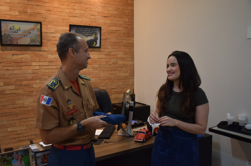 Comandante-Geral do CBMAL recebe visita da Controladora-Geral do Estado