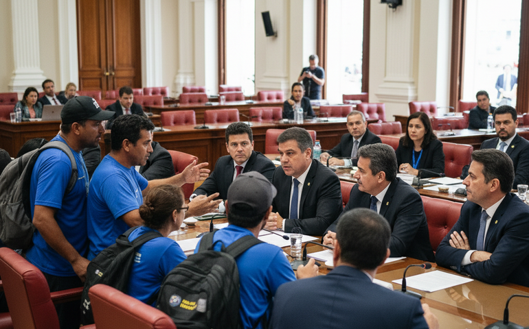 Regulação do trabalho por aplicativos enfrenta impasse sobre taxa mínima e trava avanço no Congresso