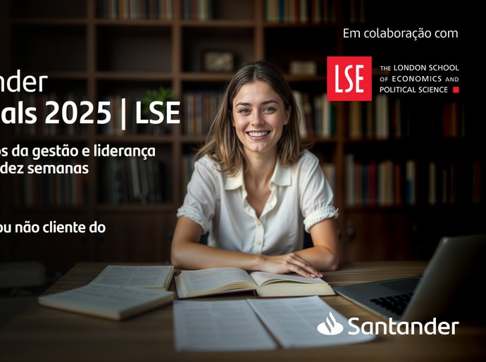 Santander e London School of Economics oferecem 750 bolsas de estudo para aprender conceitos de um MBA