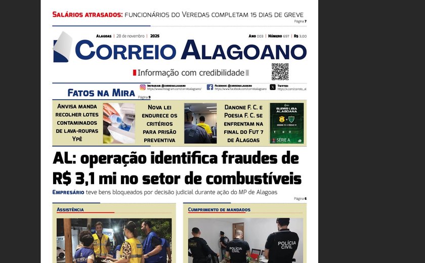 AL: operação identifica fraudes de R$ 3,1 mi no setor de combustíveis