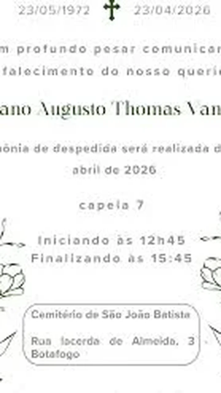 Ex-estrela mirim Fabiano Thomas Vannucci morre aos 53 anos e recebe homenagens de famosos