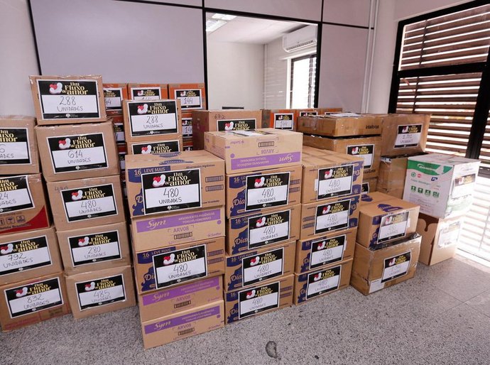 TJAL arrecada mais de 83 mil absorventes para mulheres carentes