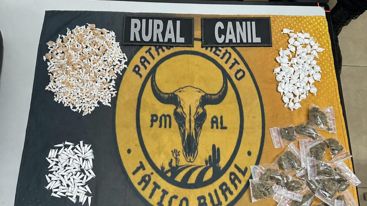PM apreende quase 3 mil unidades de drogas em operações no interior de Alagoas