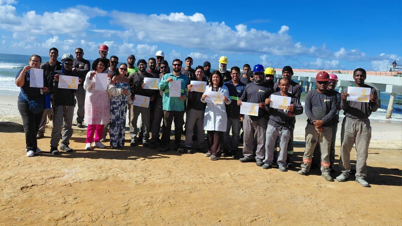 Saúde promove ação preventiva no ambiente de trabalho em obras do Sobral