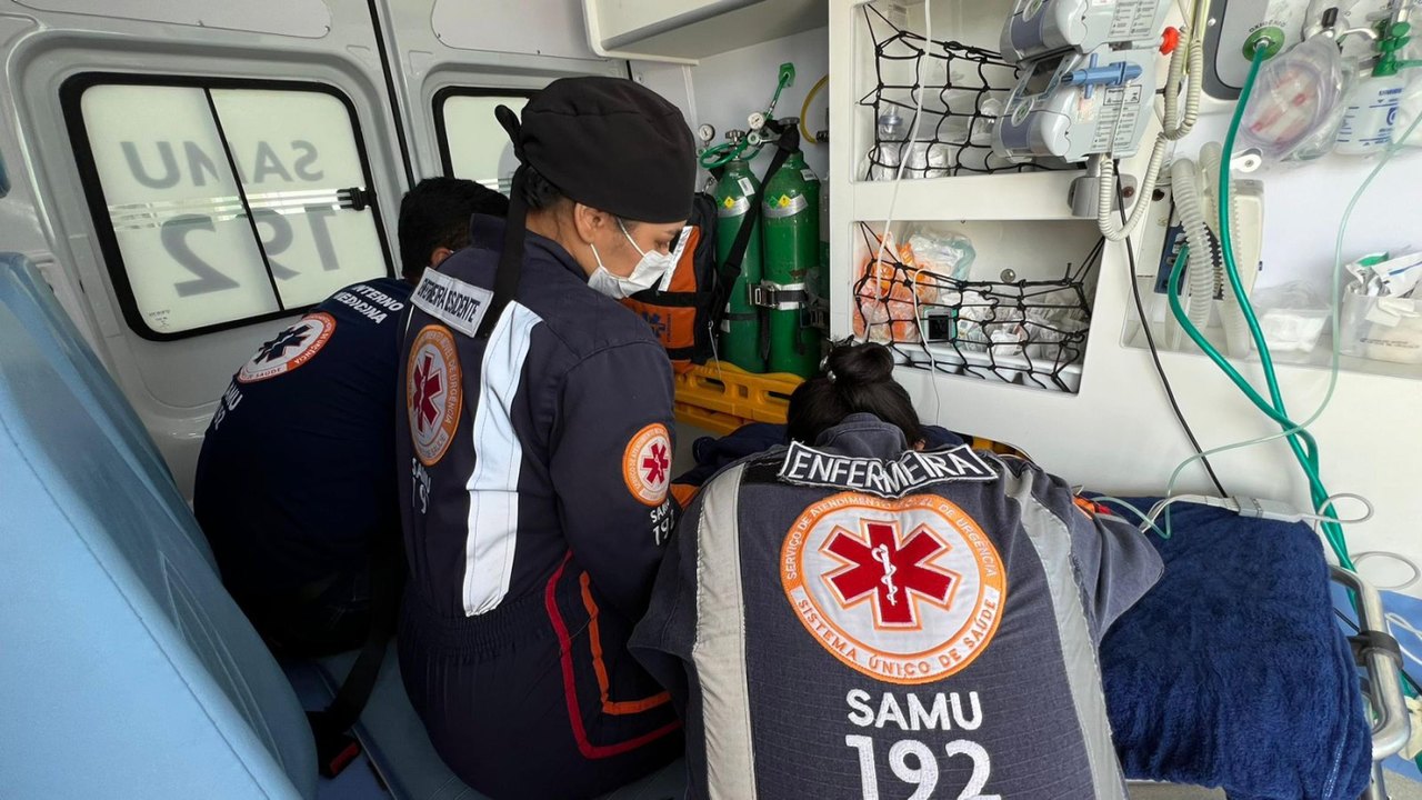 Samu atende vítima de atropelamento por empilhadeira, em Maceió
