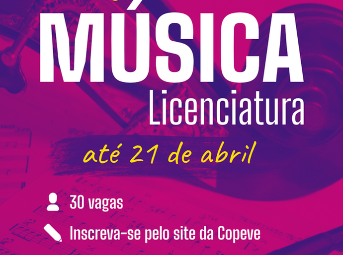 Ufal abre inscrições para ingresso no curso de licenciatura em Música