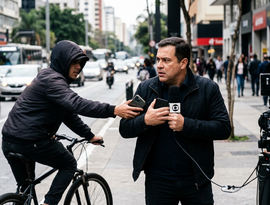 Repórter da TV Gazeta sofre tentativa de roubo ao vivo em São Paulo