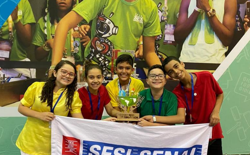 Projeto de alunos do SESI de Maceió está entre os selecionados para etapa nacional de torneio de robótica