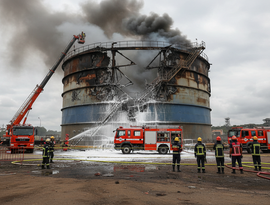 Corpos de trabalhadores são encontrados em tanque da Vibra após explosão em Volta Redonda