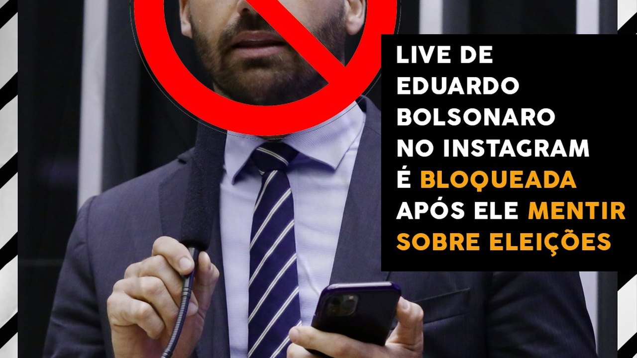 Instagram bloqueia lives de Eduardo Bolsonaro devido a repetidas mentiras sobre urnas