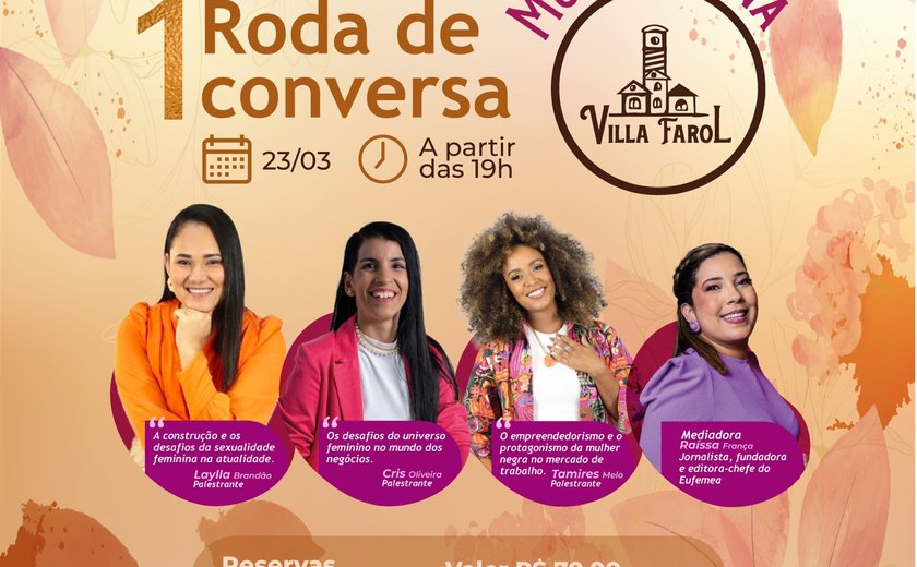 Bistrô Farol promove 1ª roda de conversa para mulheres no dia 30 de março