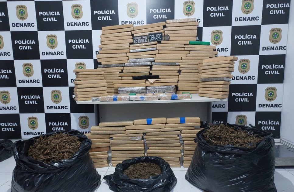 Cerca de 300 quilos de maconha são apreendidos durante operação em Sergipe