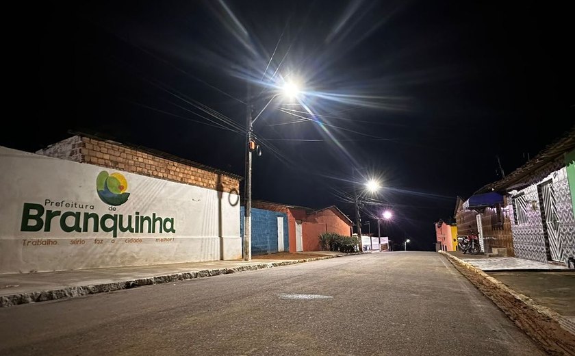 Prefeitura de Branquinha instala iluminação de LED no acesso ao Alto do São Simião