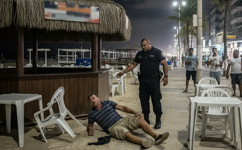 Empresário é agredido por segurança de quiosque no litoral de SP