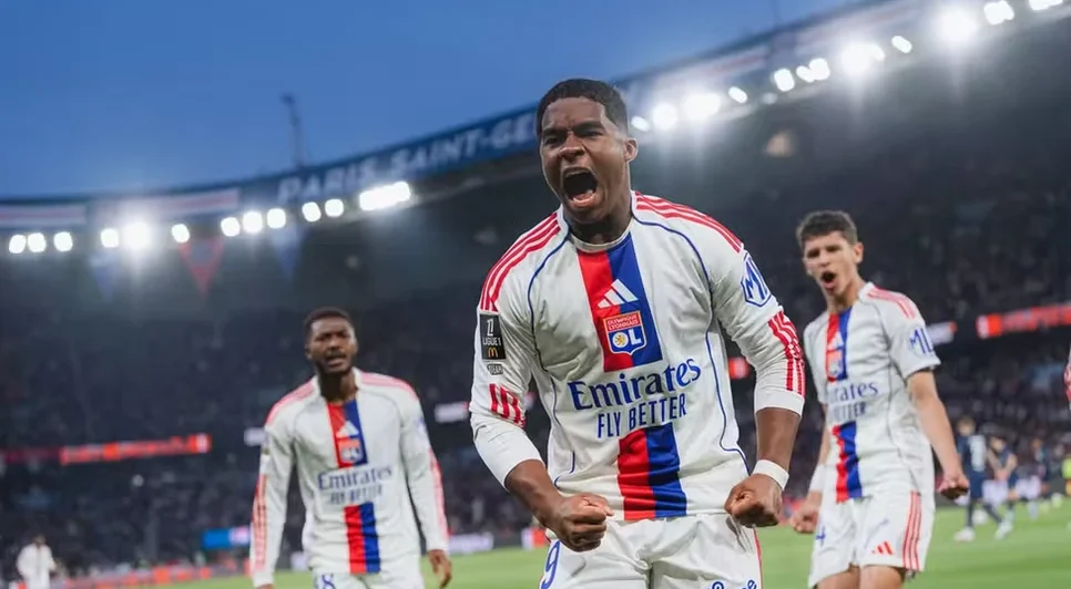 Endrick vibra com gol marcado pelo Lyon contra o PSG - Foto: Divulgação/Lyon