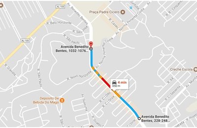 Obra interdita trânsito no Benedito Bentes nesta quinta-feira