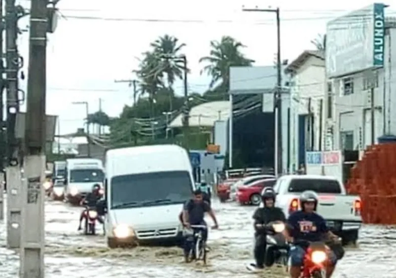 Chuva forte em Arapiraca ultrapassa 127mm e previsão é de mais instabilidade