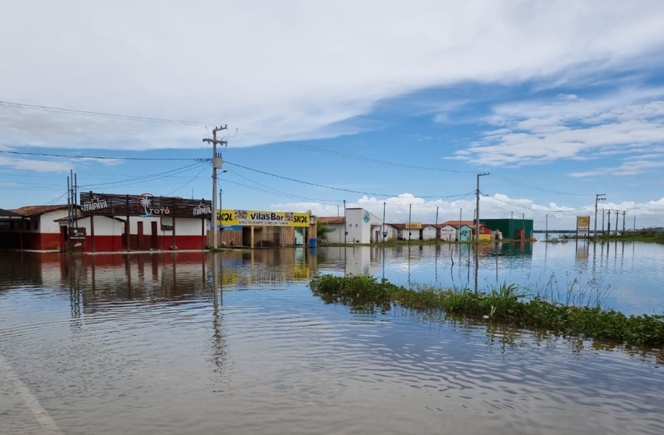 Vazão do Rio São Francisco é aumentada e provoca alagamentos em Telha; VÍDEO