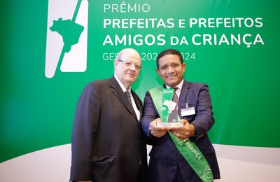 Presidente da Abrinq elogia indicadores de Palmeira dos Índios durante prêmio Prefeito Amigo da Criança